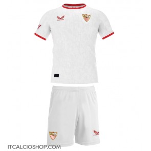 Sevilla Prima Maglia Bambino 2024-25 Manica Corta (+ Pantaloni corti)